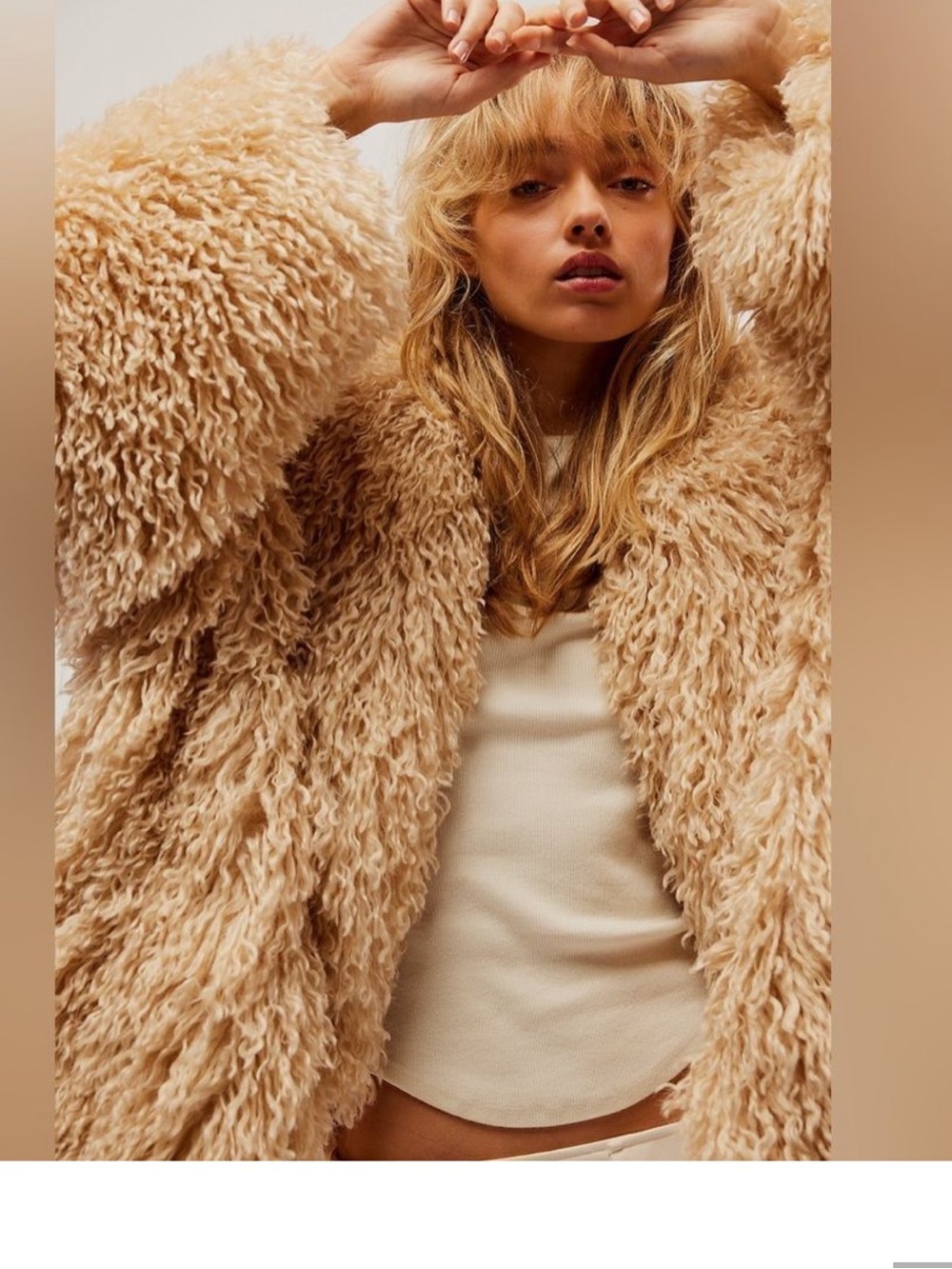 FREE PEOPLE STARGAZER FAUX FUR JACKET XS